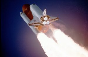 Space Shuttle als Symbol der Begeisterung.